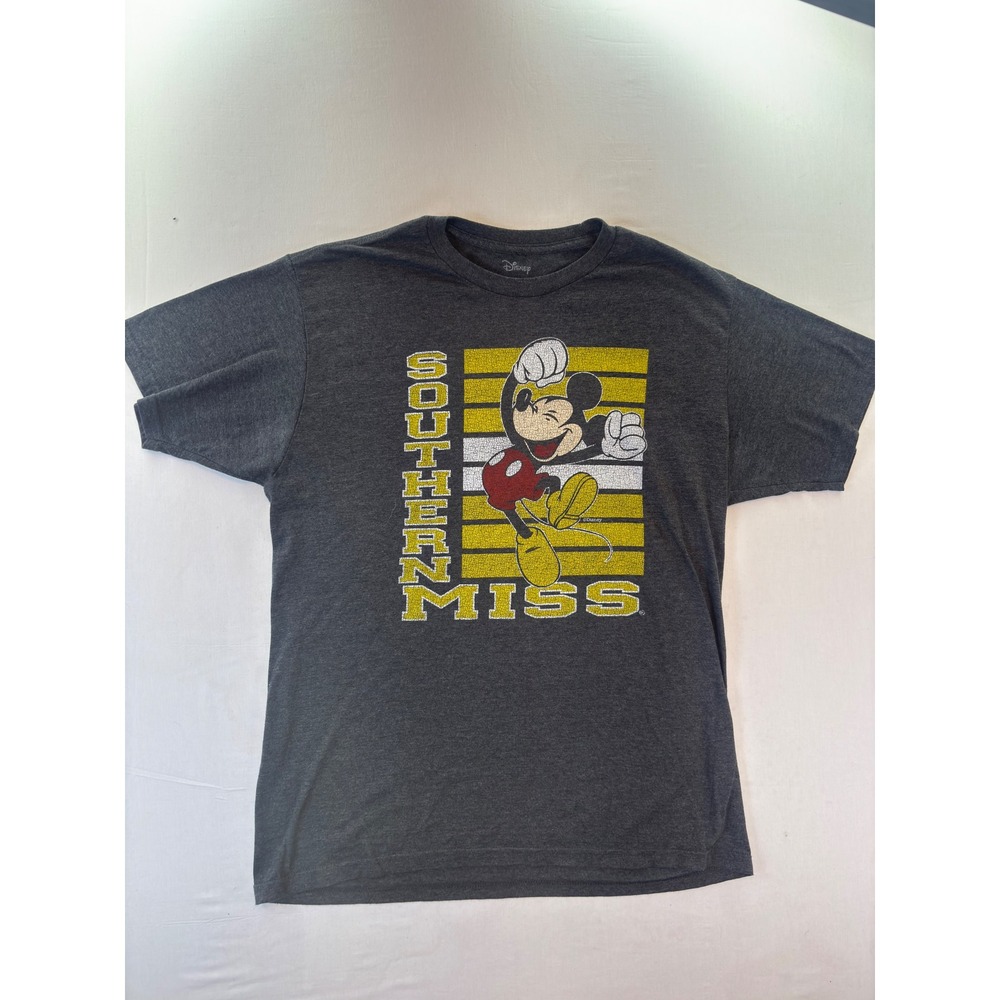 Disney Blue 84 Southern Miss Golden Eagles Mickey Mouse T-Shirt Gray Mens L